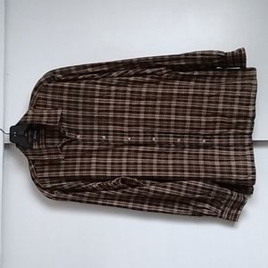 Vtg 80s ARROW plaid shirt.szL